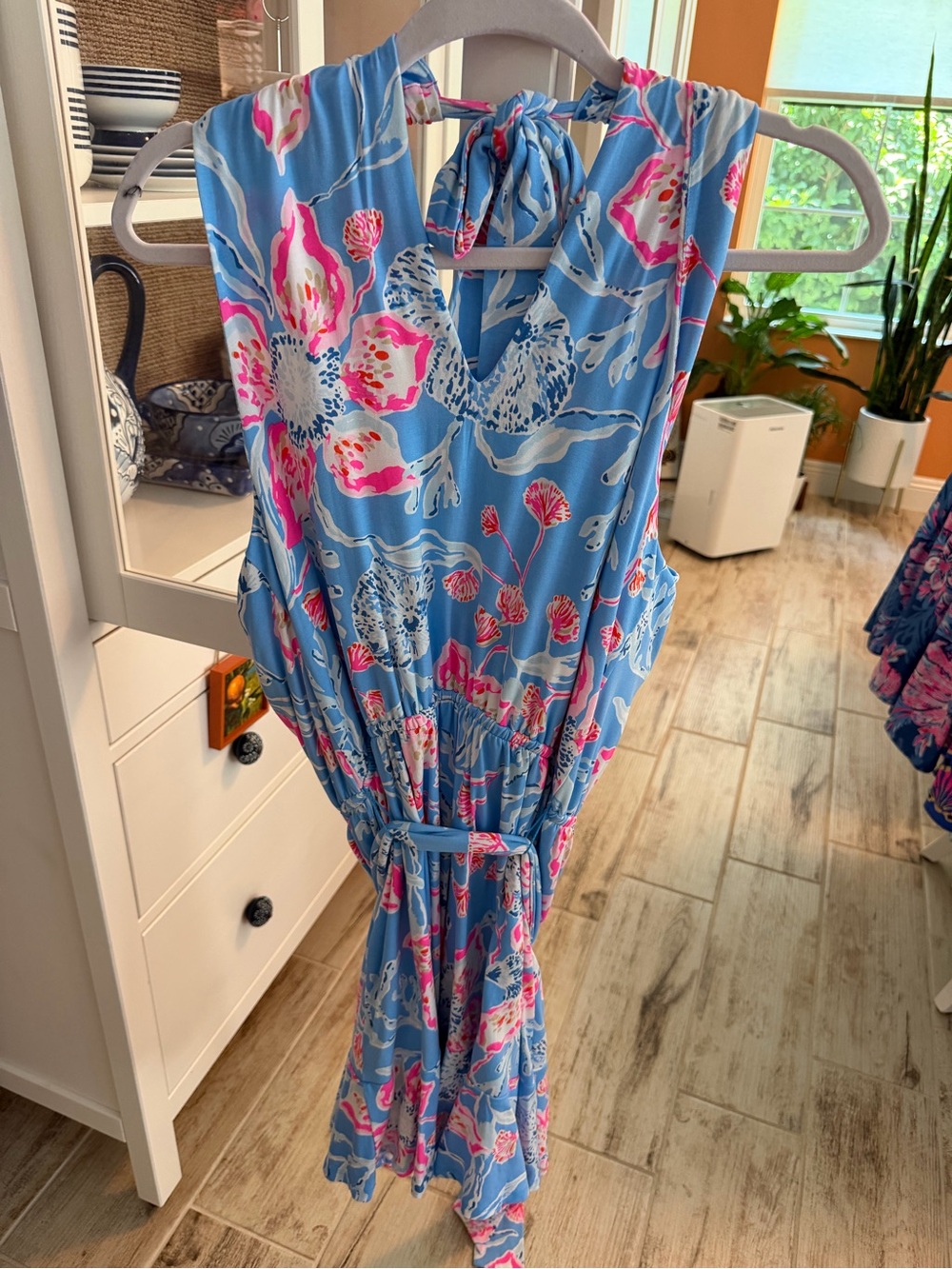 Lilly Pulitzer Multicolor Floral Halter Romper - Blue, Pink, White NWT
